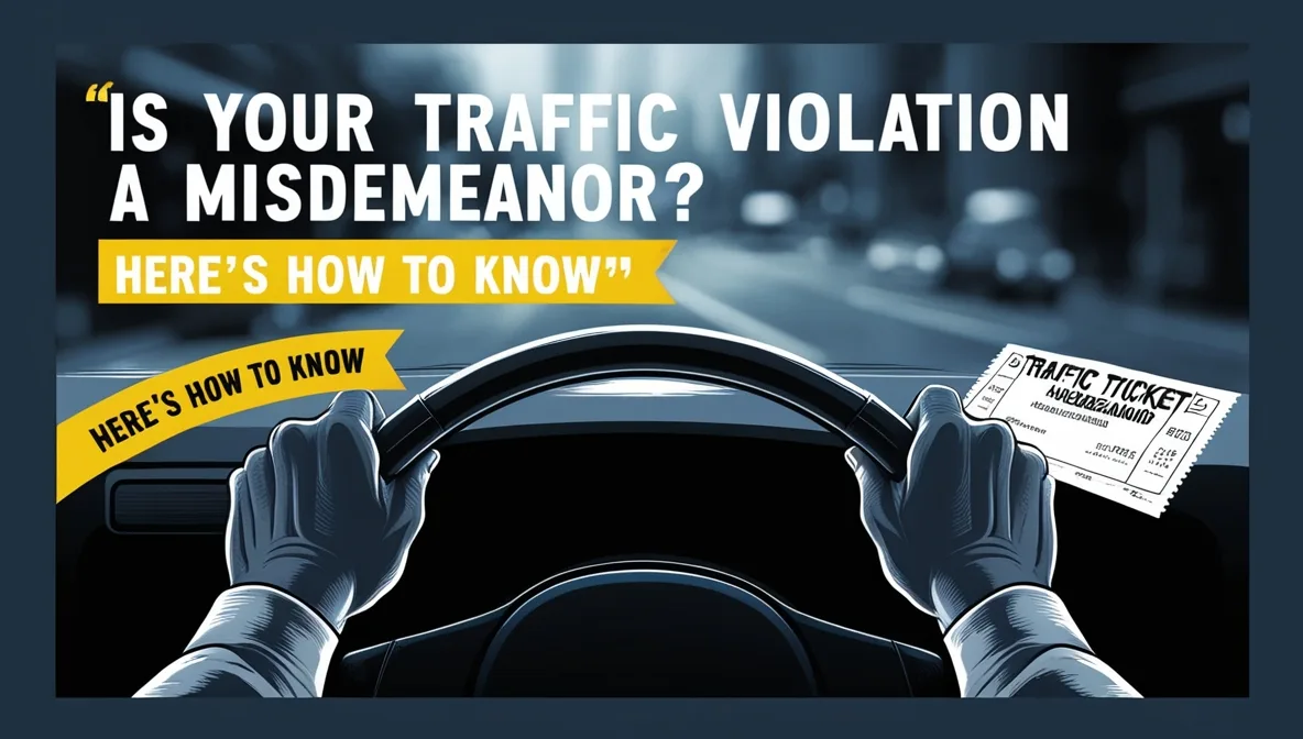 How do I know if my traffic violation is a misdemeanor